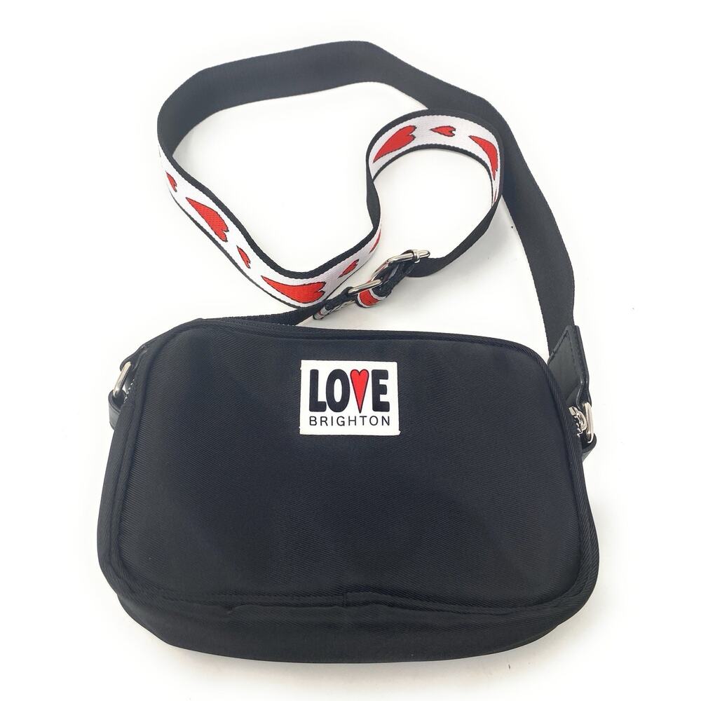 LOVE BRIGHTON  LOVE ESSENTIALS CROSS BODY BAG, Matte Black, New Tags